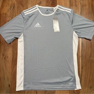 Adidas Boys Light Gray and White Jersey, Size XL, NWT